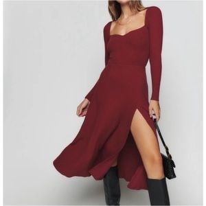 Reformation Banks Knit Dress Large